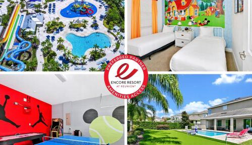 Luxury Home With Themed Rooms, Game Room And Waterpark & Resort Access Near Disney At Encore Resorts Reunion - 260Cl